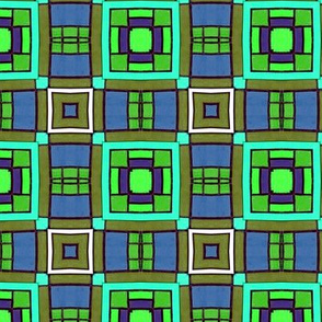 Coasters    blue and green 