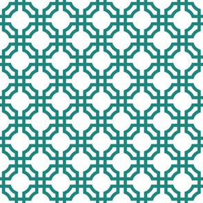teal chinese pattern