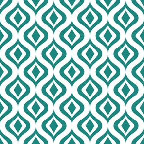 teal retro diamonds