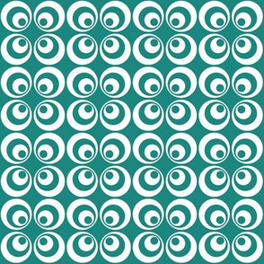 teal retro circles