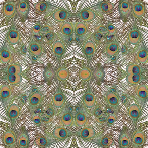 A kaleidoscope of peacock feathers, copyright Seasparkles Design Studio 2013