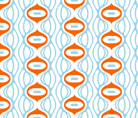 raining oranges and blues fabric by holli_zollinger on Spoonflower - custom fabric
