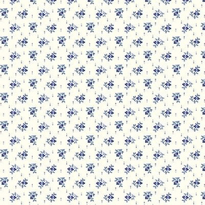 Indigo Sprigs on cream