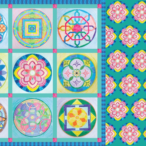 Doll Sized Mandala Quilt