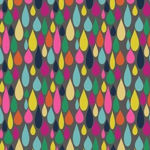 Rainbow Tears on grey