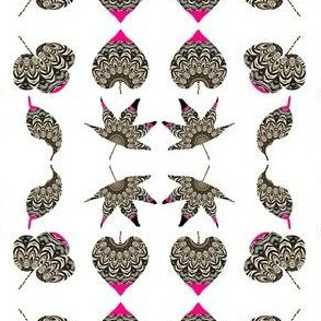 Zesty Zebra Z-Leaves 3 -  Pink Zing-ed