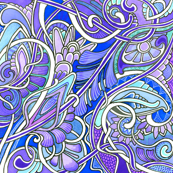 Rococo Romance in Blues and Lavenders