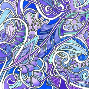 Rococo Romance in Blues and Lavenders