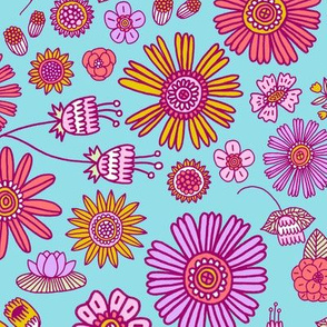 Spring Florals - blue
