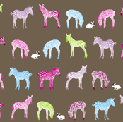 Baby Zebras Visit the White Rabbit in Wonderland