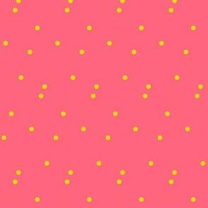 Yellow Dots on Peach
