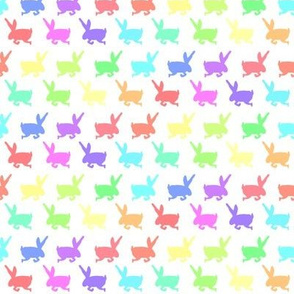 Rainbow Bunny Frolic