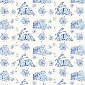 The Lion & The Mouse Cream/Blue Smaller