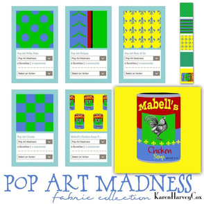 Pop Art Madness Fabric Collection