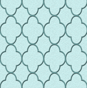quatrefoil turquoise