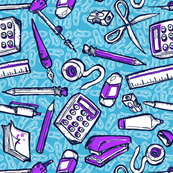 Busy Desk blue