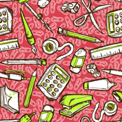 Busy Desk red
