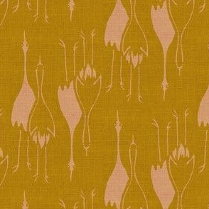 Crane Mates - ochre and pink
