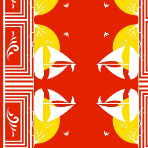 Sailing Border fabric
