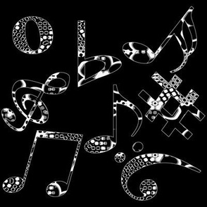 Whimsical Music Notes 3