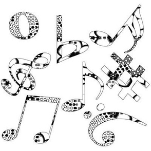 Whimsical Music Notes 4