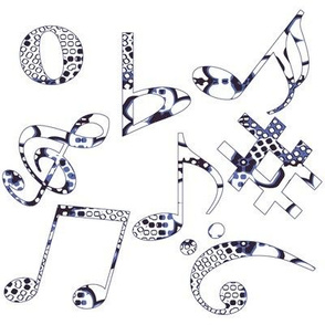 Whimsical Music Notes 8