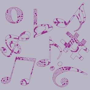 Whimsical Music Notes 9