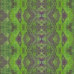 bishop's blanket - purple, lime green, light blue