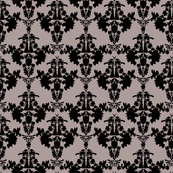 Super Mario & Legend of Zelda Damask - Faux Flocked Velvet