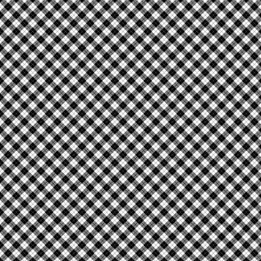 Small Scale Black and White Argyle