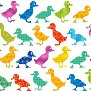Fine little ducks went out one day
