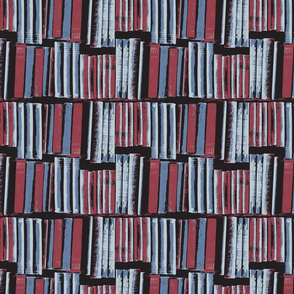 bookcase small grey and wine