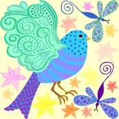 bird zentangle light