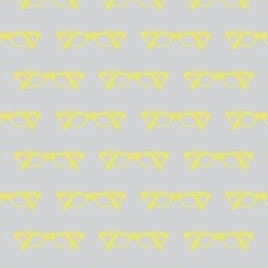 Cat eye glasses in yellow