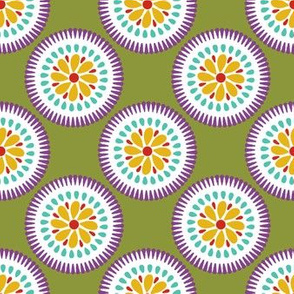 Sunburst Flower Lime