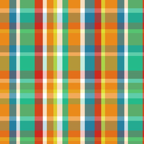 Madras Plaid Tangerine