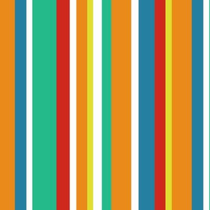 Clean Summer Stripe Tangerine