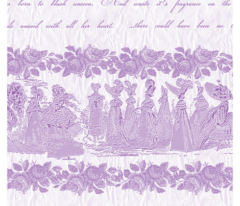 Jane Austin Says Border Print  in African Violet