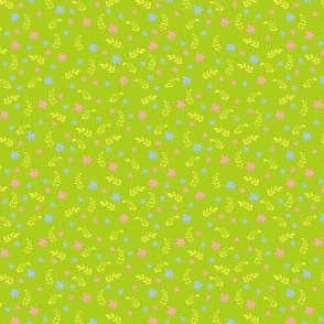 Ditsy green bee
