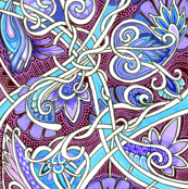 A Dark and Moonlit Tangle of Paisley Vines