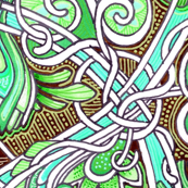 Hooked on Artichokes (a tangled circle of paisley)