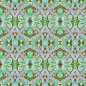 Hooked on Artichokes (a tangled circle of paisley)