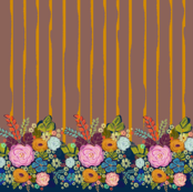 Folksy Floral Border