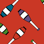 Juggling Clubs Red