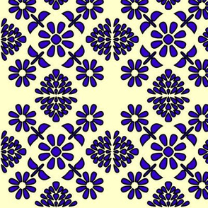 Spanish tiles Art Deco flowers