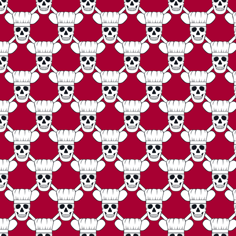 Chef Skull Small- Red