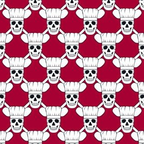Chef Skull Small- Red