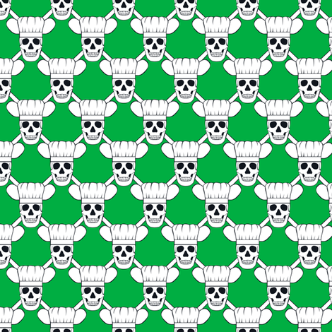 Chef Skull Small- Green
