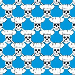 Chef Skull Small- Blue
