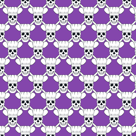 Chef Skull Small- Purple